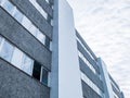 Modern Gray Office Building with Open Window Royalty Free Stock Photo