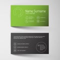 Modern green business card template with simple graphic Royalty Free Stock Photo