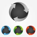 Modern green business economic logo. App refresh icon. Vector illustration