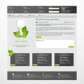 Modern green eco website Royalty Free Stock Photo
