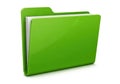 A modern green folder icon representing file storage or organization on digital devices Royalty Free Stock Photo