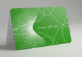 Modern green gift card with abstract swirl and dot pattern design Royalty Free Stock Photo