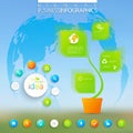 Modern green infographic . Can be used for