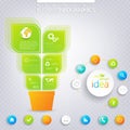 Modern green infographic design with place for Royalty Free Stock Photo