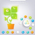 Modern green infographic design with place for Royalty Free Stock Photo