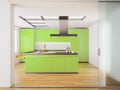 Modern green kitchen