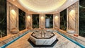 Turkish green marble Hamam, bath modern concept design