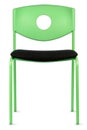 Modern green metal chair on white background isolated Royalty Free Stock Photo