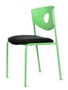 Modern green metal chair on white background isolated Royalty Free Stock Photo