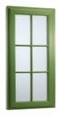 Modern green PVC window