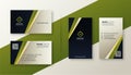 Modern green stylish business card design