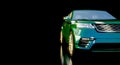 Modern green suv car on dark background Royalty Free Stock Photo