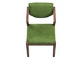 Modern green velvet upholstery dining chair. 3d render