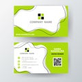 Modern green & white business card template. Royalty Free Stock Photo