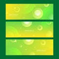 Modern green yellow vivid gradient abstract web banner background creative design. Vector illustration design for presentation, Royalty Free Stock Photo