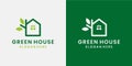 modern greenhouse logo design inspiration Royalty Free Stock Photo