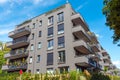 Modern grey apartment buildings seen in Berlin Royalty Free Stock Photo