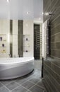 Modern grey bathroom Royalty Free Stock Photo