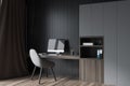 Modern grey home office Royalty Free Stock Photo