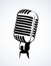 Microphone. Vector drawing