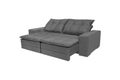 modern Grey suede velve couch sofa isolated