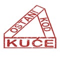 Modern grungy triangular shape. Futuristic design element with form of stamp.