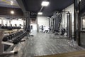 Modern gym interior with various equipment Royalty Free Stock Photo