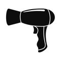 Modern hair dryer icon, simple style