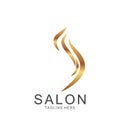 Modern Hair Salon Logo Design Royalty Free Stock Photo