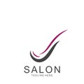 Modern Hair Salon Logo Design Royalty Free Stock Photo