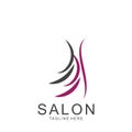 Modern Hair Salon Logo Design Royalty Free Stock Photo