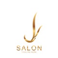 Modern Hair Salon Logo Design Royalty Free Stock Photo