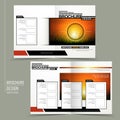 Modern half-fold brochure design