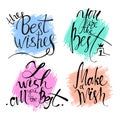 Modern hand drawn calligraphy. Typography poster designs. Royalty Free Stock Photo