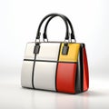 Modern Handbag With Stylized Color Blocks - Consumer Culture Critique