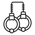 Modern handcuff icon outline vector. Hand jail Royalty Free Stock Photo