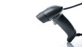 Modern Handheld Barcode Scanner on White Background Royalty Free Stock Photo