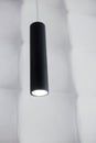 Modern hanging black led lamp from the ceiling