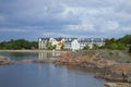 Modern Hanko. The view from the shore of the Gulf of Finland Royalty Free Stock Photo