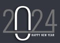 Modern Happy New Year background with number design