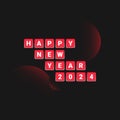 modern 2024 happy new year Celebration background 2024 Happy New Year Background Design.Banner, Poster. Vector Illustration.design Royalty Free Stock Photo