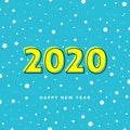 Modern Happy New Year 2020 greeting card Royalty Free Stock Photo