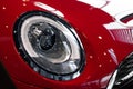 Modern headlight of sport red car Royalty Free Stock Photo