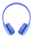 Modern headphones, listening to music devices Royalty Free Stock Photo