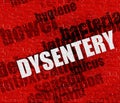 Health concept: Dysentery on the Red Wall . Royalty Free Stock Photo