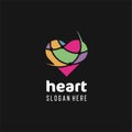 Modern heart icon. colorfull heart icon. love symbol