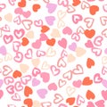 Modern hearts seamless pattern. 14 february wallpaper. Valentines Day backdrop Royalty Free Stock Photo