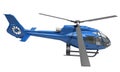 Modern helicopter isolated