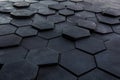 Modern Hexagonal Black Tiles Creating a Stylish Geometric Pattern Royalty Free Stock Photo