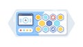 Modern Hexagonal UI Dashboard for Data and Connectivity, vector design Generative AI Royalty Free Stock Photo